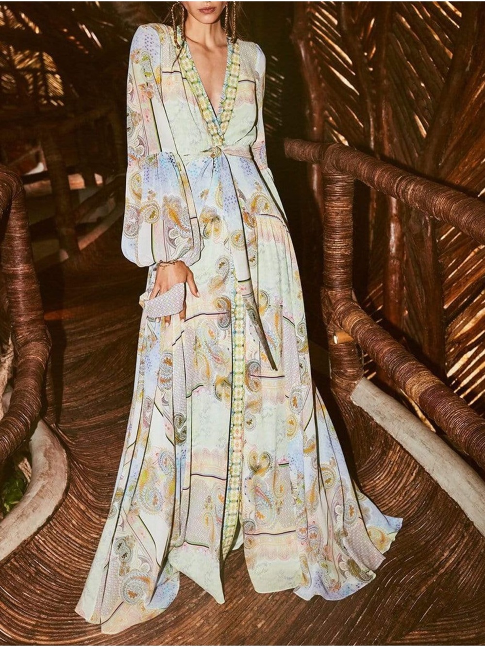 ALEXIS Olessia Gauze Printed Maxi Dress in Rococo Sz L - Picture 3 of 10